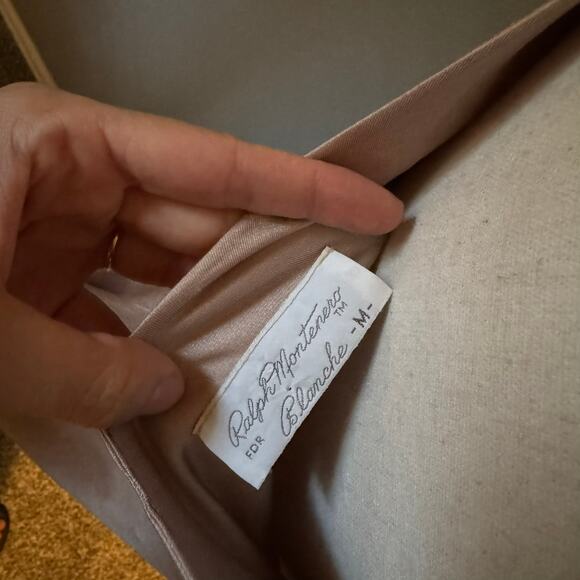 Champagne Vintage Ralph Montenero For Blanche M Slip Gown - Picture 3 of 7